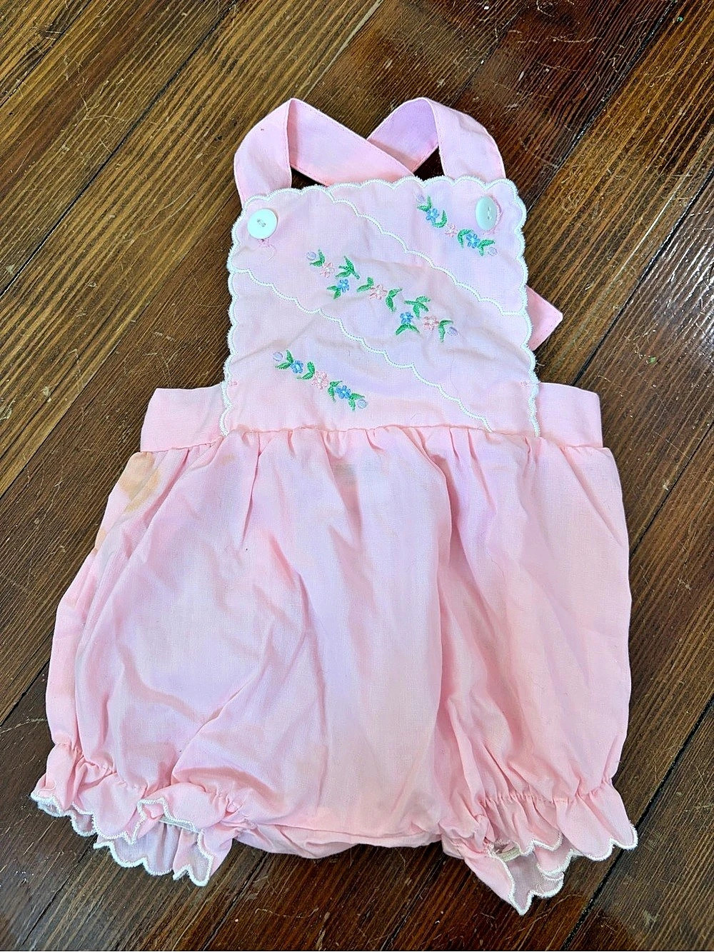 Vintage MAYFAIR Newborn Pink Floral Romper